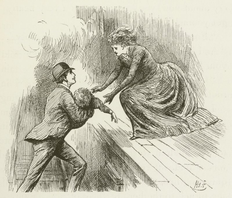 Ilustración para Sylvie y Bruno de Lewis Carroll de Harry Furniss