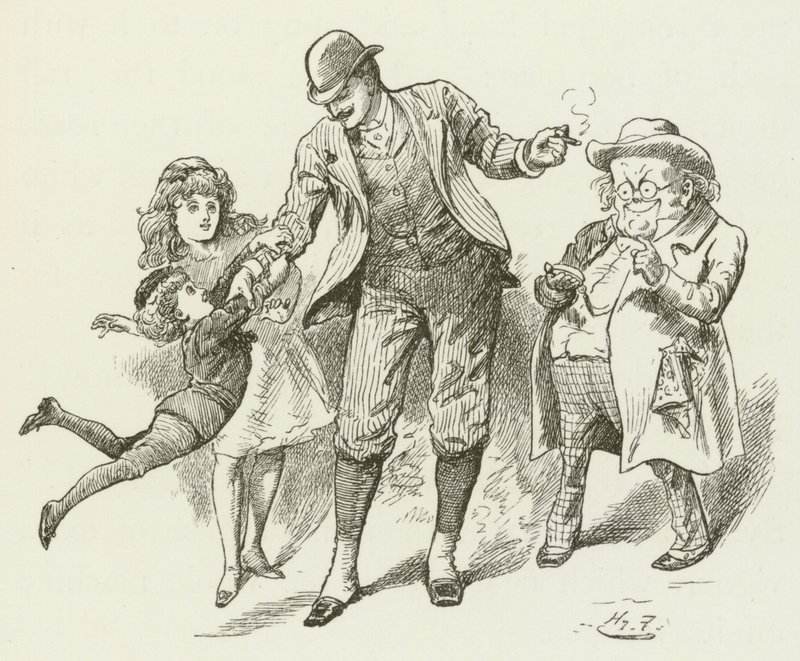Ilustración para Sylvie y Bruno de Lewis Carroll de Harry Furniss
