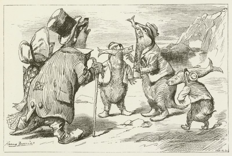 Ilustración para Sylvie y Bruno de Lewis Carroll de Harry Furniss