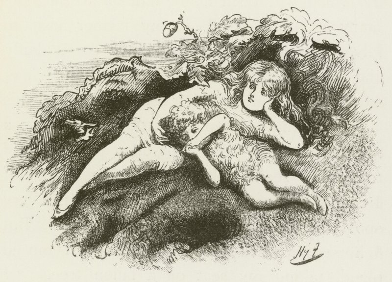 Ilustración para Sylvie y Bruno de Lewis Carroll de Harry Furniss