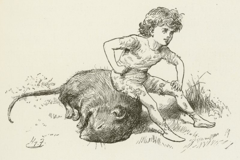 Ilustración para Sylvie y Bruno de Lewis Carroll de Harry Furniss