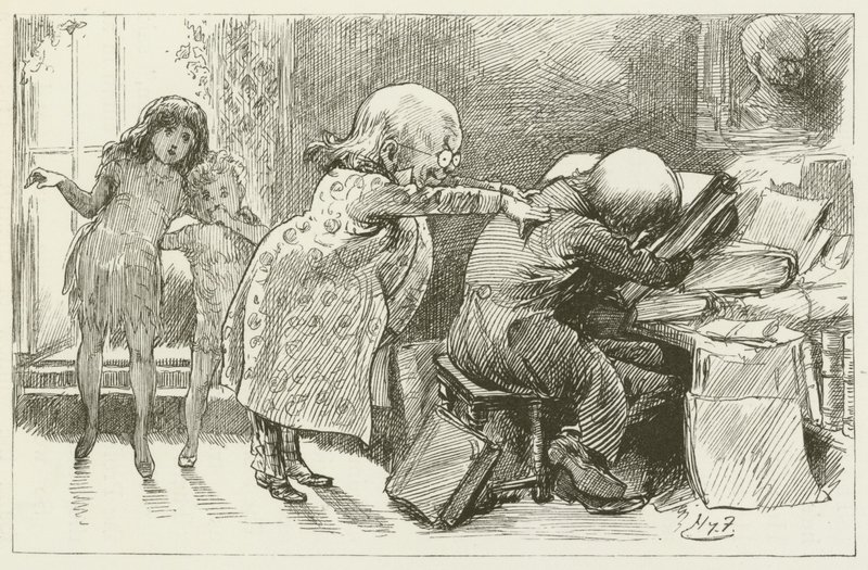 Ilustración para Sylvie y Bruno de Lewis Carroll de Harry Furniss