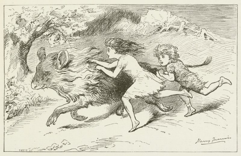 Ilustración para Sylvie y Bruno de Lewis Carroll de Harry Furniss