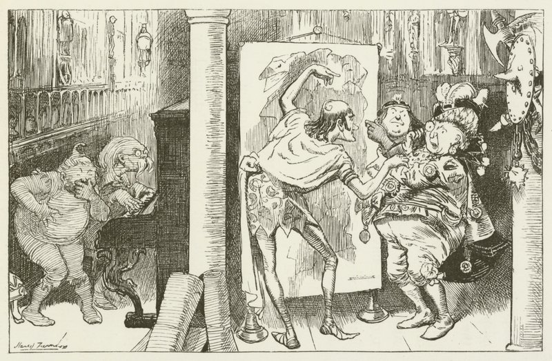 Ilustración para Sylvie y Bruno de Lewis Carroll de Harry Furniss