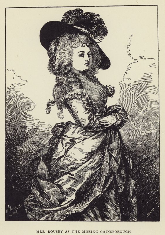 Sra. Rousby como el Gainsborough Perdido de Harry Furniss
