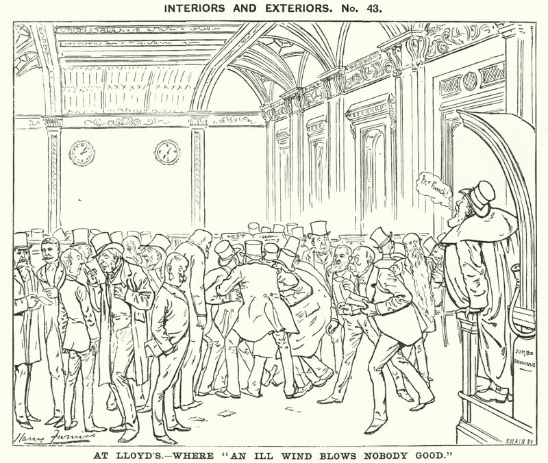 Caricatura de Punch: En Lloyd
