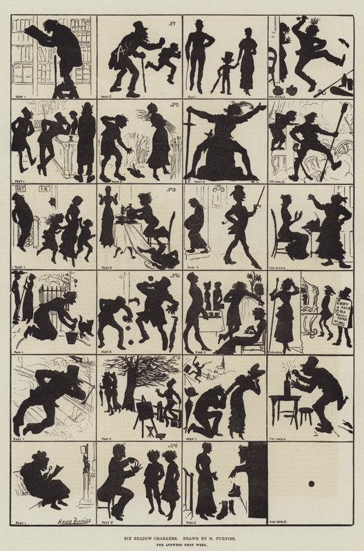 Seis charadas de sombras de Harry Furniss