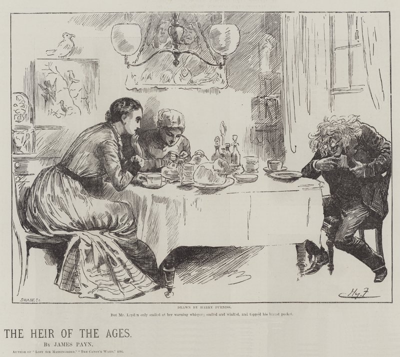 El heredero de las edades, por James Payn de Harry Furniss