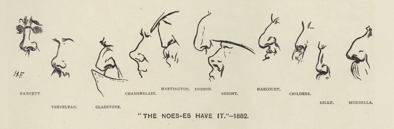 Los Noes-es (es decir, las narices de los políticos) lo tienen - 1883 de Harry Furniss