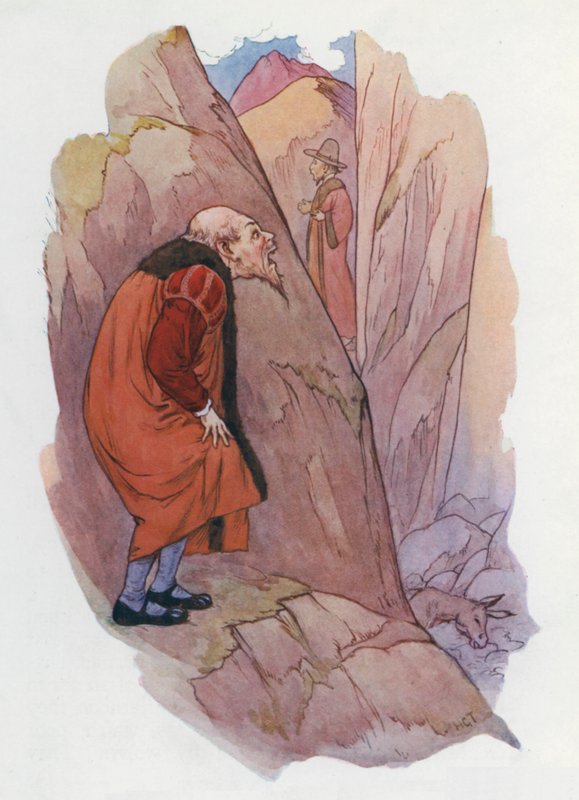 Ilustración para Don Quijote (litografía en color) de Harry George Theaker
