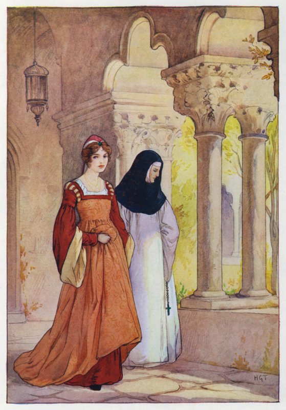 Ilustración para Don Quijote (litografía en color) de Harry George Theaker