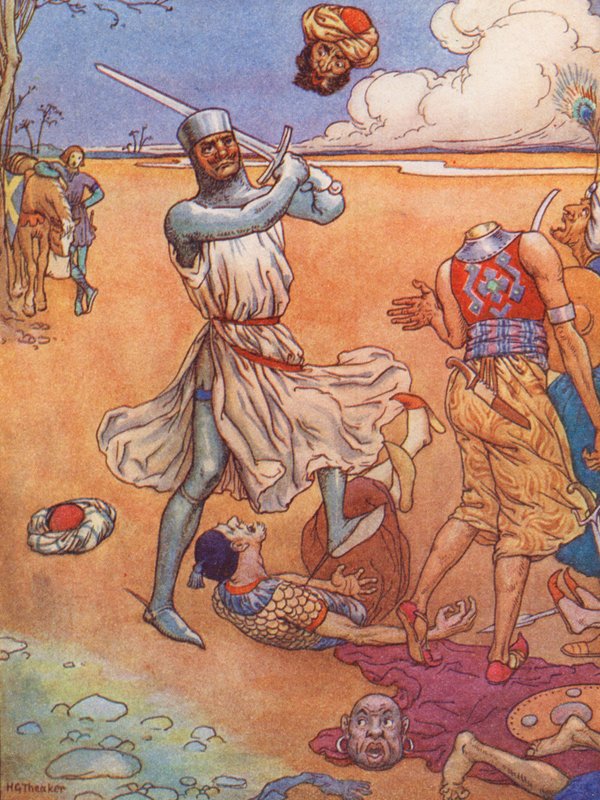 La penitencia de Ingoldsby, una leyenda de Palestina Westkent (litografía en color) de Harry George Theaker