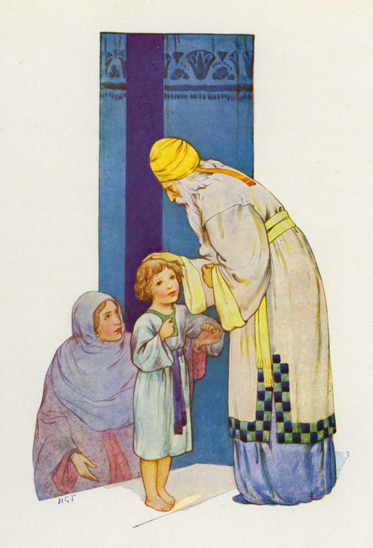 El mayor regalo de todos fue su pequeño hijo Samuel (litografía en color) de Harry George Theaker
