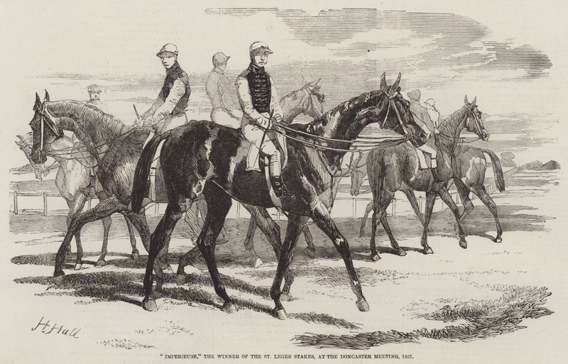 Imperieuse, la ganadora de las St Leger Stakes, en la reunión de Doncaster, 1857 de Harry Hall