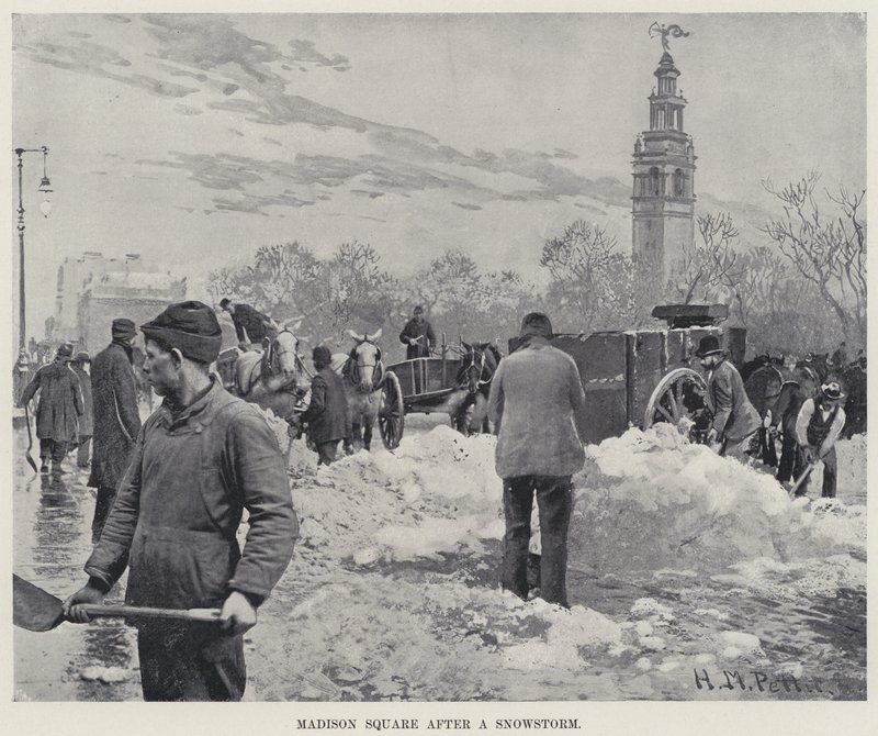 Madison Square después de una tormenta de nieve de Harry M. Pettit