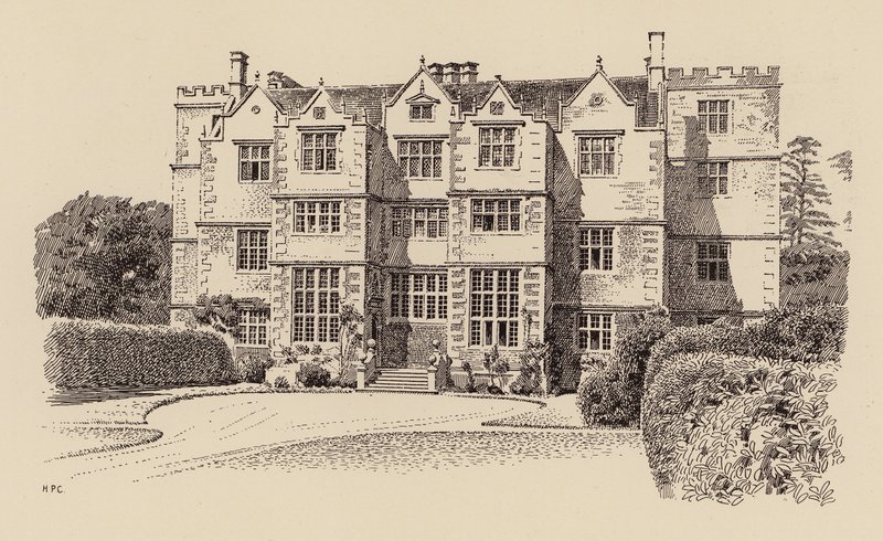 Chastleton House, Oxfordshire (litografia en color) de Harry Percy Clifford