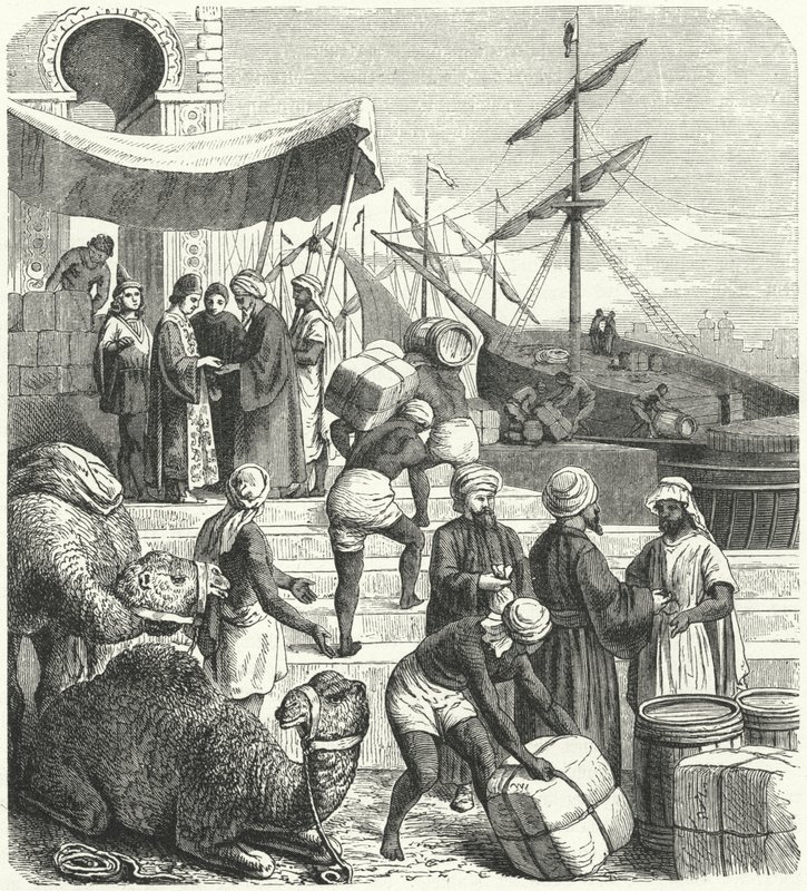 Comerciantes árabes de Heinrich Leutemann