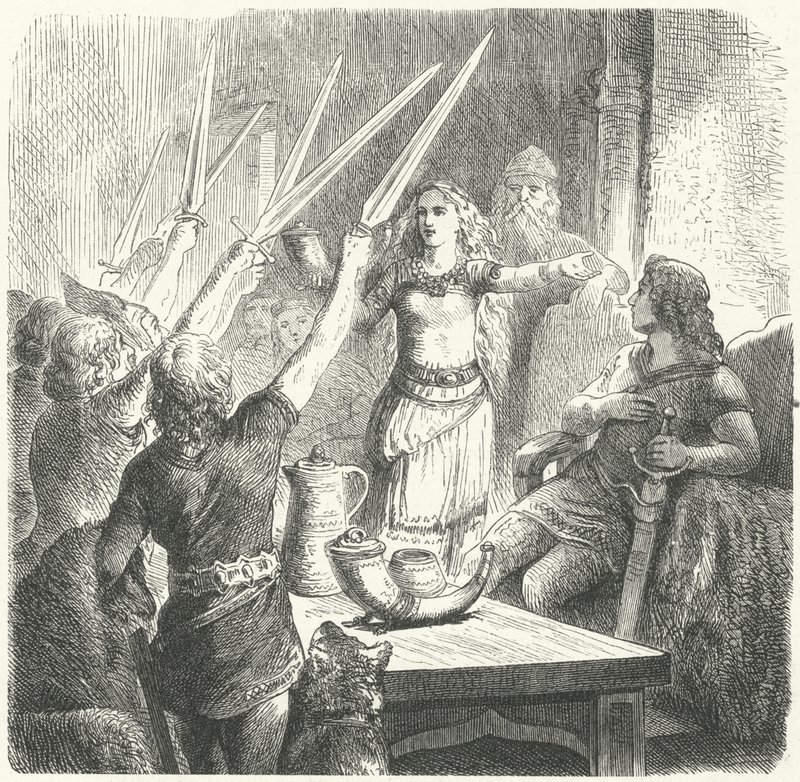 Bálticos brindando por los hijos de su rey de Heinrich Leutemann