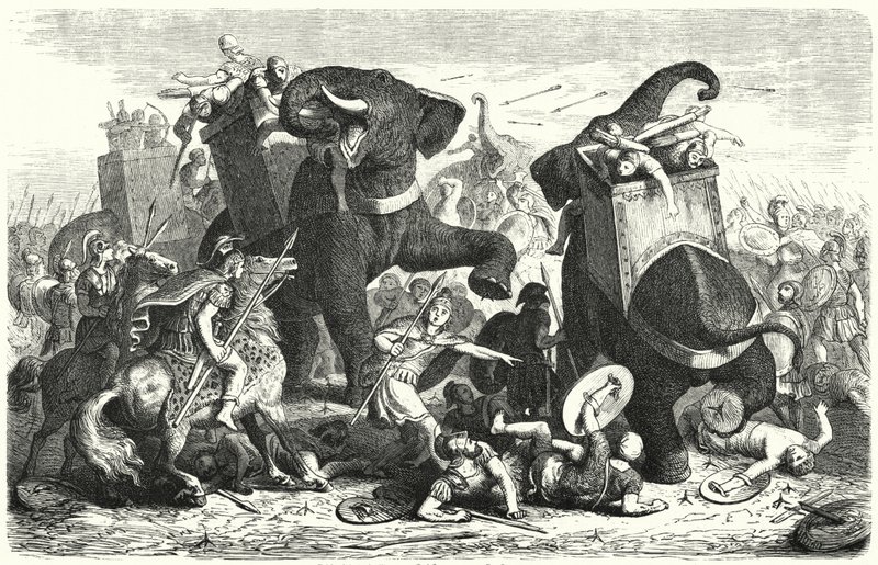 Batalla de Gaza, 312 a.C. de Heinrich Leutemann