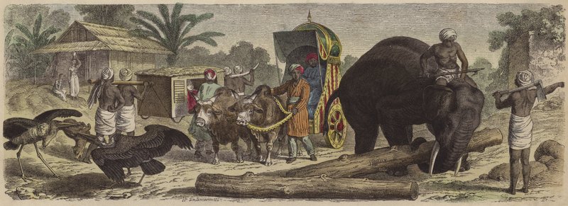 Escena en Bengala, India de Heinrich Leutemann