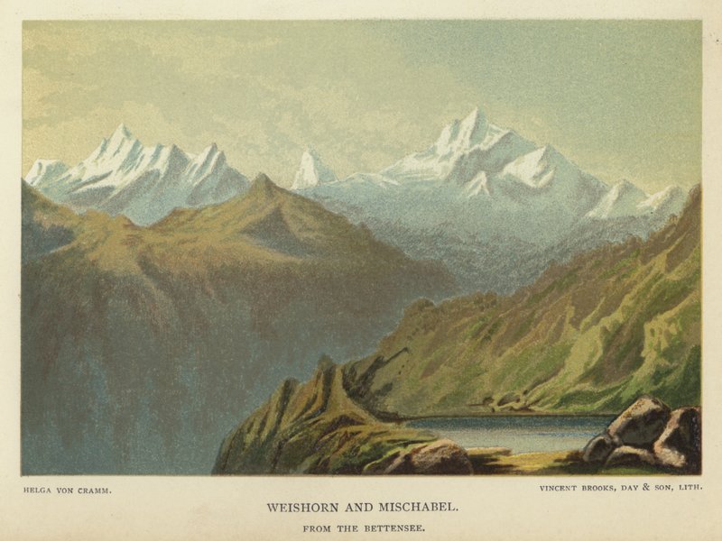 Weishorn y Mischabel, desde el Bettensee de Helga von Cramm