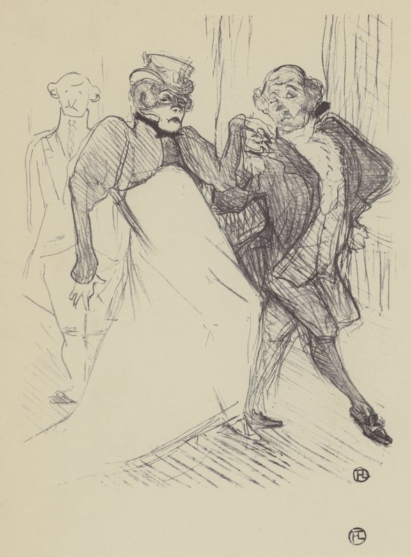 Rejane y Galipaux, en Madame Sans-Gene de Henri de Toulouse Lautrec