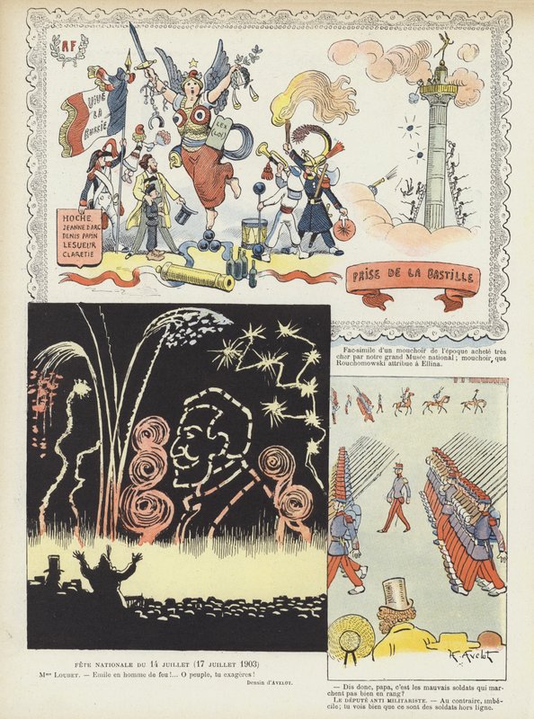 Día de la Bastilla. Ilustración para Le Rire de Henri Avelot