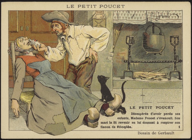 Anuncio de Ricqles Peppermint Cure (litografía en color) de Henri Gerbault