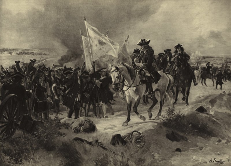 Batalla de Ramillies, 1706 (grabado) de Henri Louis Dupray