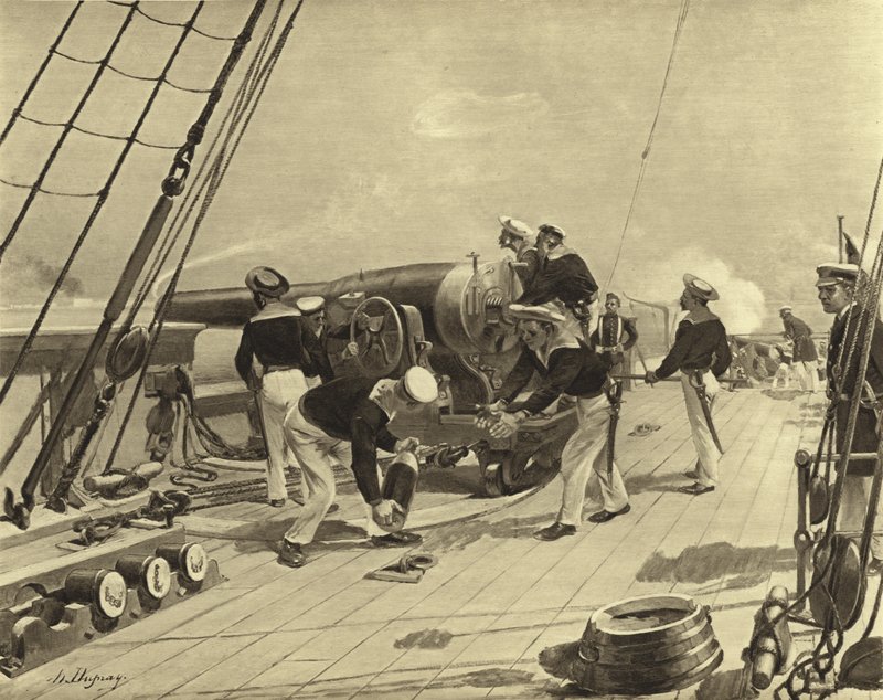 Bombardeo de Alejandría, 1882 de Henri Louis Dupray