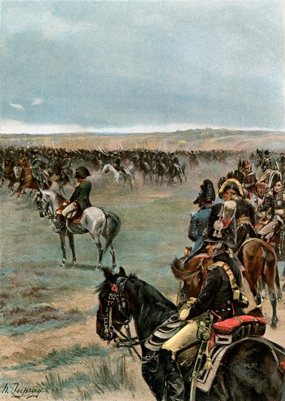 Galopando ante el Emperador de Henri Louis Dupray