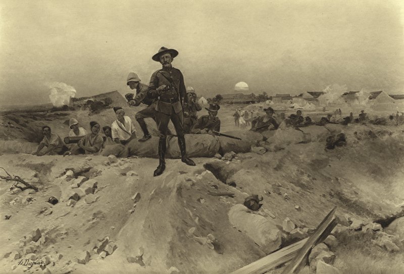 Sitio de Mafeking, 1900 (grabado) de Henri Louis Dupray