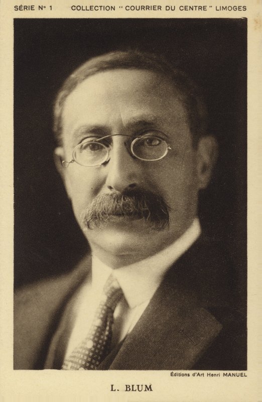 Leon Blum, hacia 1930 (foto en blanco y negro) de Henri Manuel