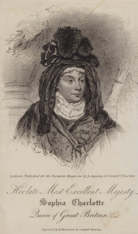Carlota de Mecklemburgo-Strelitz, Reina Consorte del Rey Jorge III de Henri after Meyer