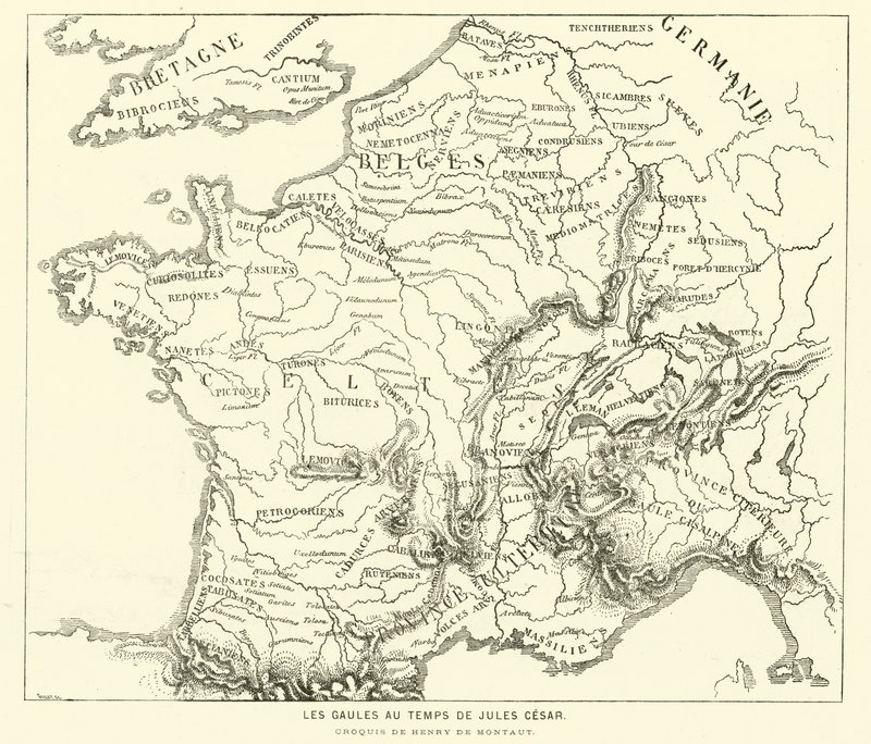 Tierras de los galos en la época de Julio César de Henri de (after) Montaut