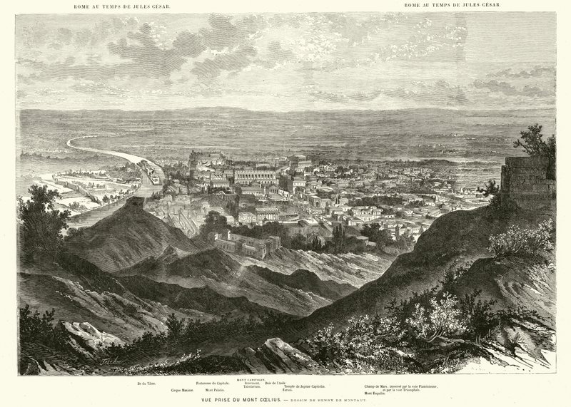 Roma vista desde la colina Celio en la época de Julio César de Henri de (after) Montaut