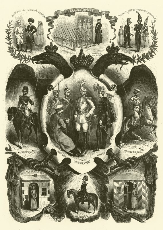 Soldados y uniformes del ejército ruso de Henri de after Montaut