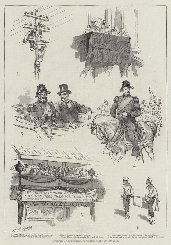 Bocetos en el funeral del General Grant, en Nueva York de Henry Alexander Ogden