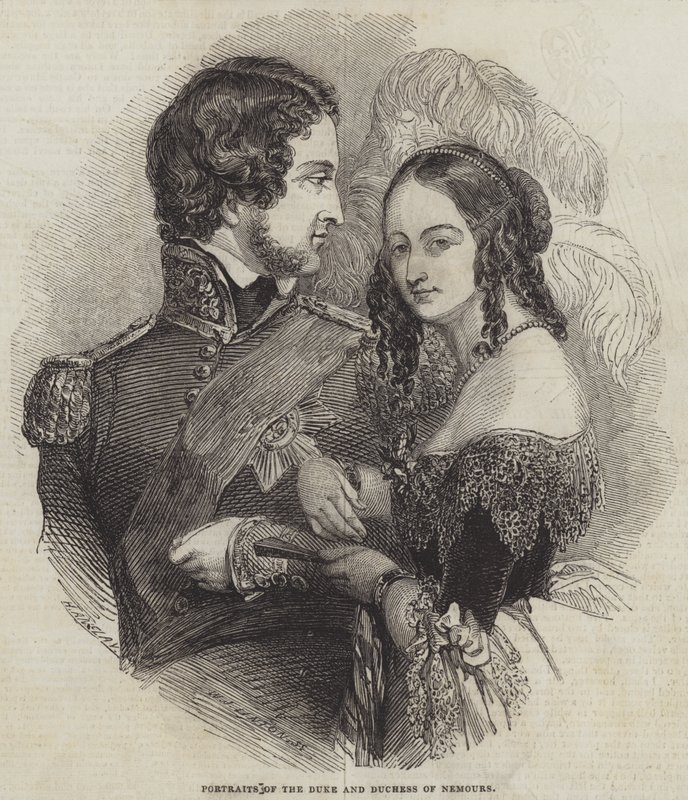 Retratos del Duque y la Duquesa de Nemours de Henry Anelay