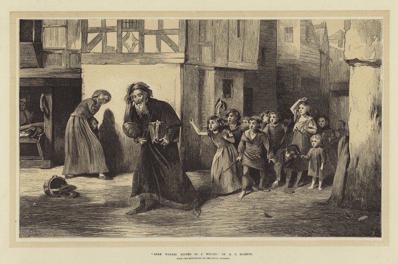 Adam Warner abucheado como un Mago, de la Exposición de la Real Academia de Henry Benjamin Roberts