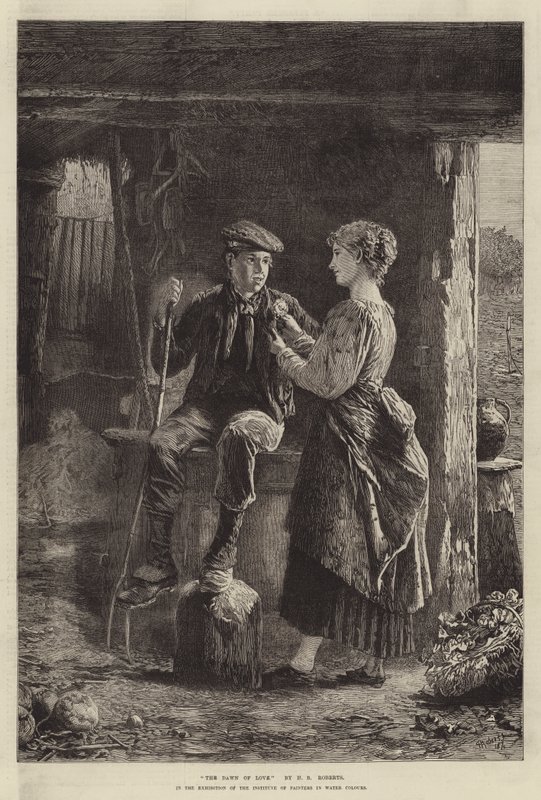 El amanecer del amor, en la exposición del Instituto de Pintores en Acuarelas de Henry Benjamin Roberts
