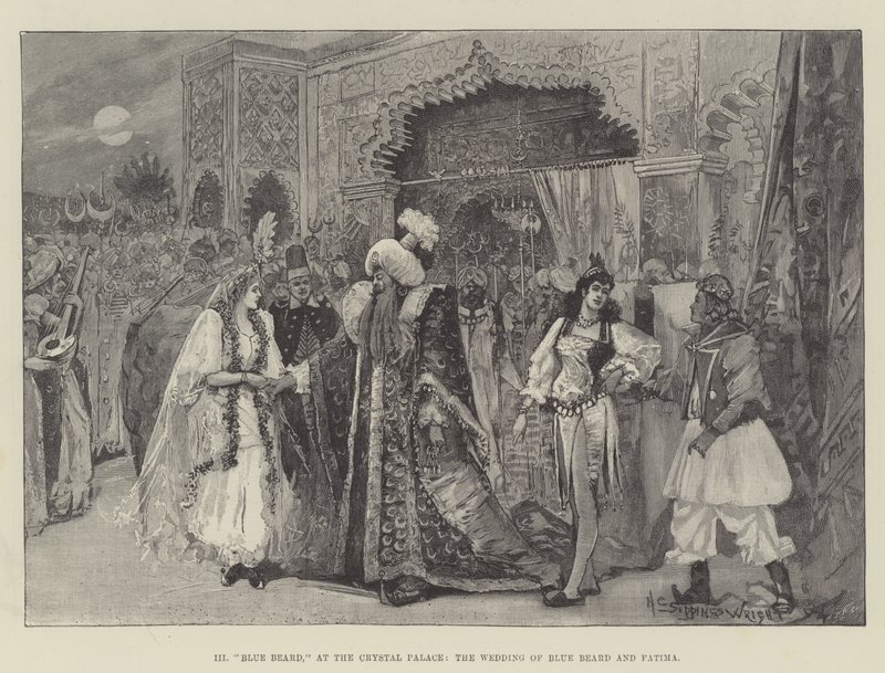 Barba Azul, en el Crystal Palace, la boda de Barba Azul y Fátima de Henry Charles Seppings Wright