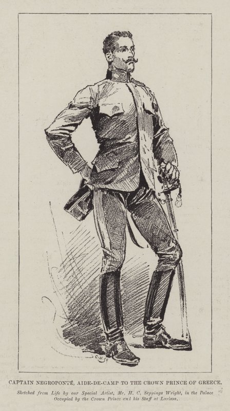 Capitán Negroponte, ayudante de campo del príncipe heredero de Grecia de Henry Charles Seppings Wright