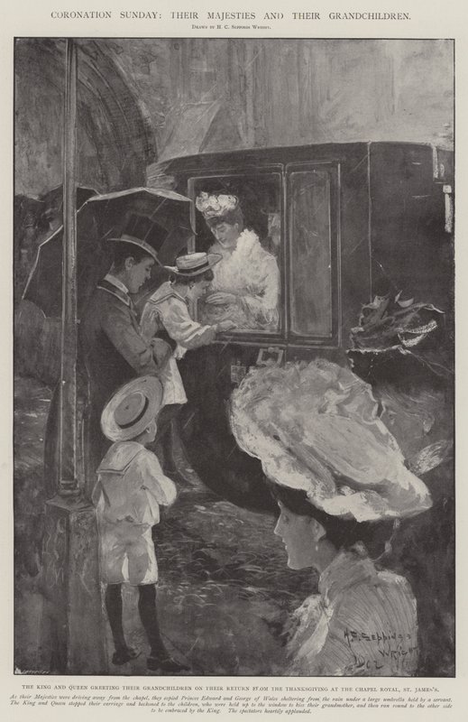 Domingo de coronación, Sus Majestades y sus nietos de Henry Charles Seppings Wright