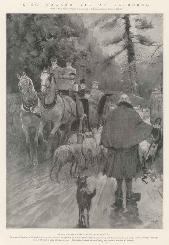El rey Eduardo VII en Balmoral de Henry Charles Seppings Wright