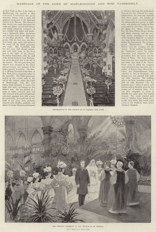 Matrimonio del Duque de Marlborough y la Srta. Vanderbilt de Henry Charles Seppings Wright