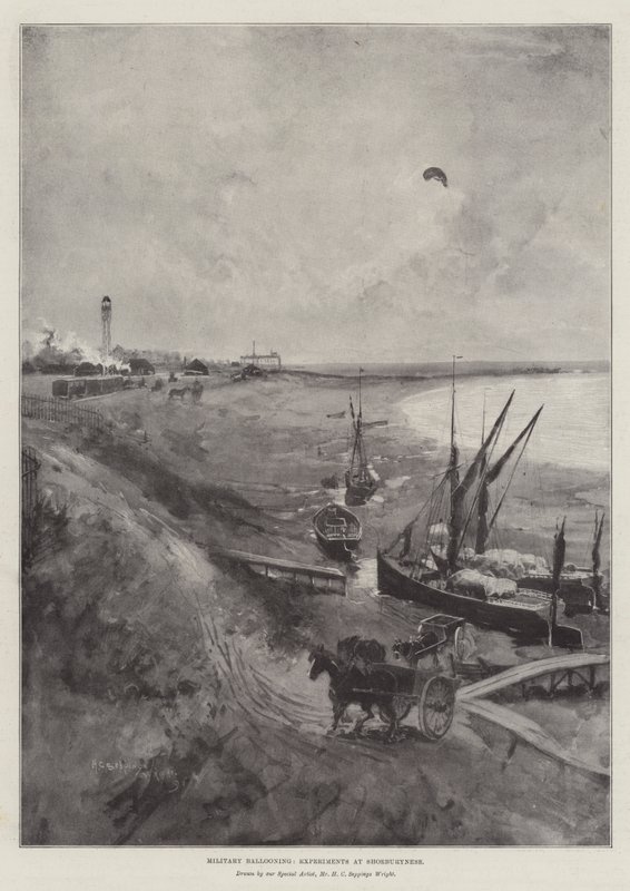 Globos Militares, Experimentos en Shoeburyness de Henry Charles Seppings Wright