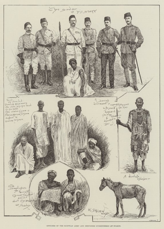 Oficiales del ejército egipcio y derviches rendidos en Suakin de Henry Charles Seppings Wright