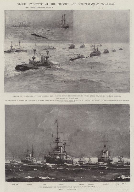 Evoluciones recientes de los escuadrones del Canal y del Mediterráneo de Henry Charles Seppings Wright