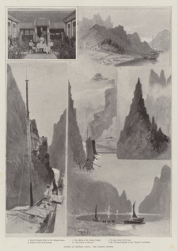 Escenas en China Central, las Gargantas de Ichang de Henry Charles Seppings Wright